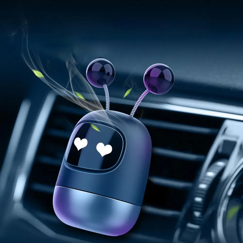 Car Air Freshener Auto Creative Mini Robot Air Vent Clip Parfum Flavoring Ventilation Outlet Aromatherapy Automotive Interior