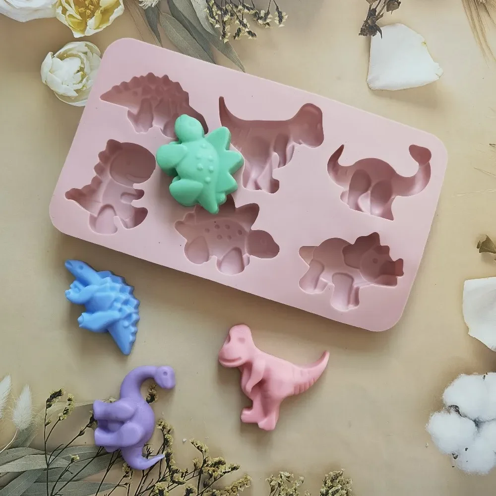 Easter Dinosaur Silicone Chocolate Mold Jurassic Period Animal Candy Biscuit Jelly Fudge Baking Mould Cake Decor Ice Tray Gifts