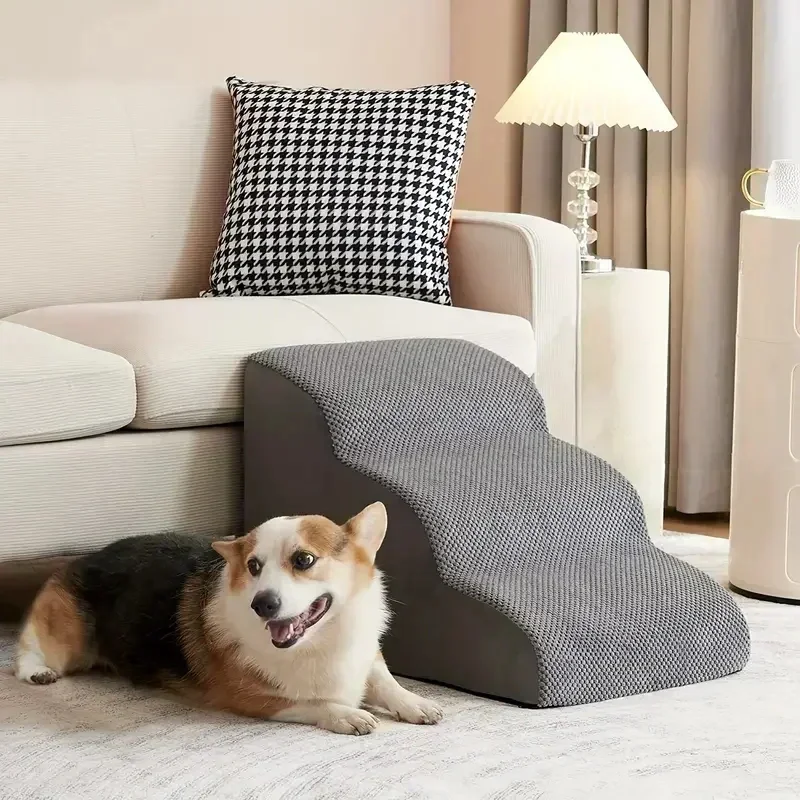 

Detachable Dog Stairs 2/3 Steps Sofa Ramp Puppy Old Dogs Non-Slip Removable Ladder for High Couch and Bed Pet Supplies