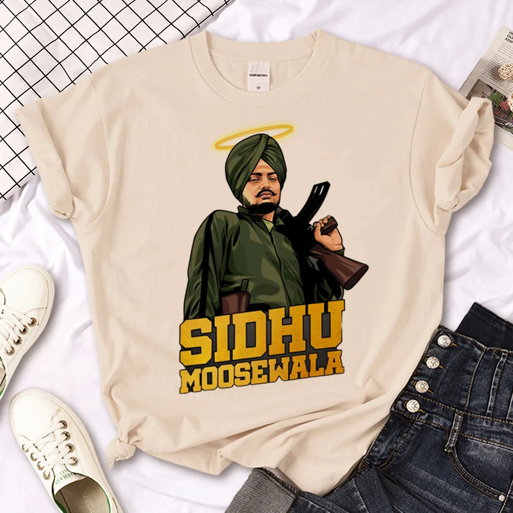 Sidhu Moosewala Tee women manga funny graphic t-shirts female graphic clothes