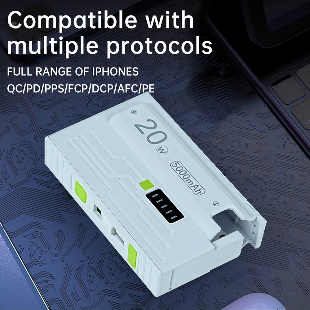 1 section 21700 battery box DIY kit with ejector plug Mobile power shell 20W fast charging Dual mode support small current