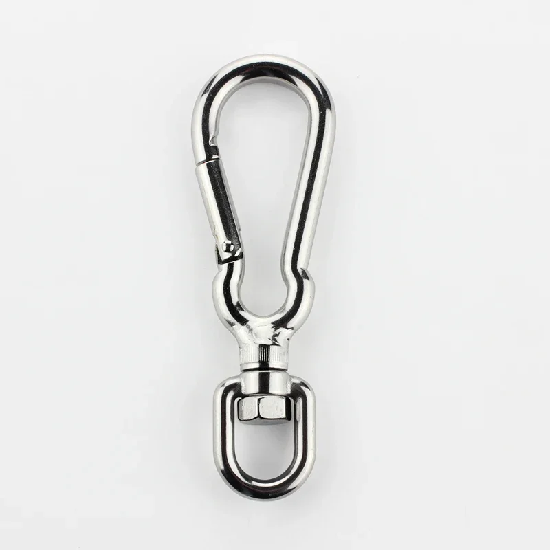 1 Pcs Stainless Steel Dog Chain Pet Leashes Quick hook Multifunction Swivel Eye Spring Snap Hook Chain Carabiner Hiking Camping