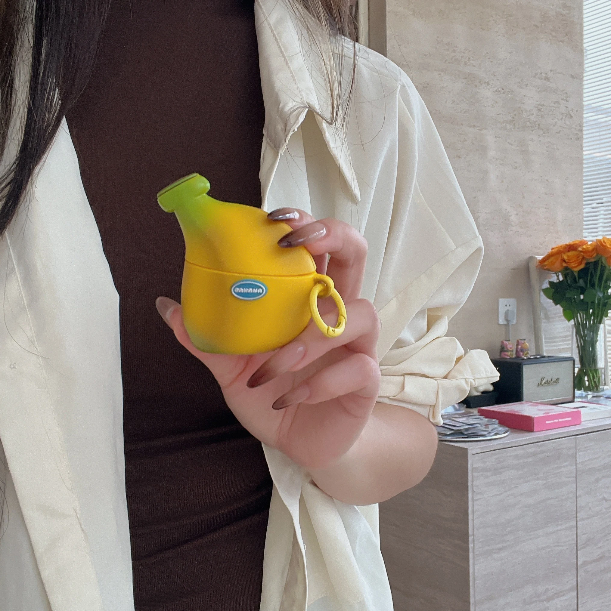 

Simulated Banana Silicone Earphone Case for Apple AirPods Pro3 AirPods 4 3 2 1 Pro2 Wireless Earphone Cover Charging Box