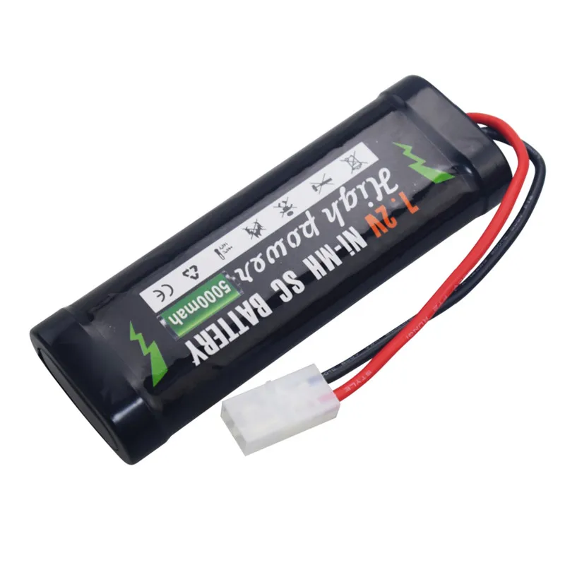 7.2V 5000mAh KET-2P spina NiMH batteria + caricabatterie USB per RC Truggy Buggy Tank, ad alta potenza con connettore Tamiya accessori batteria