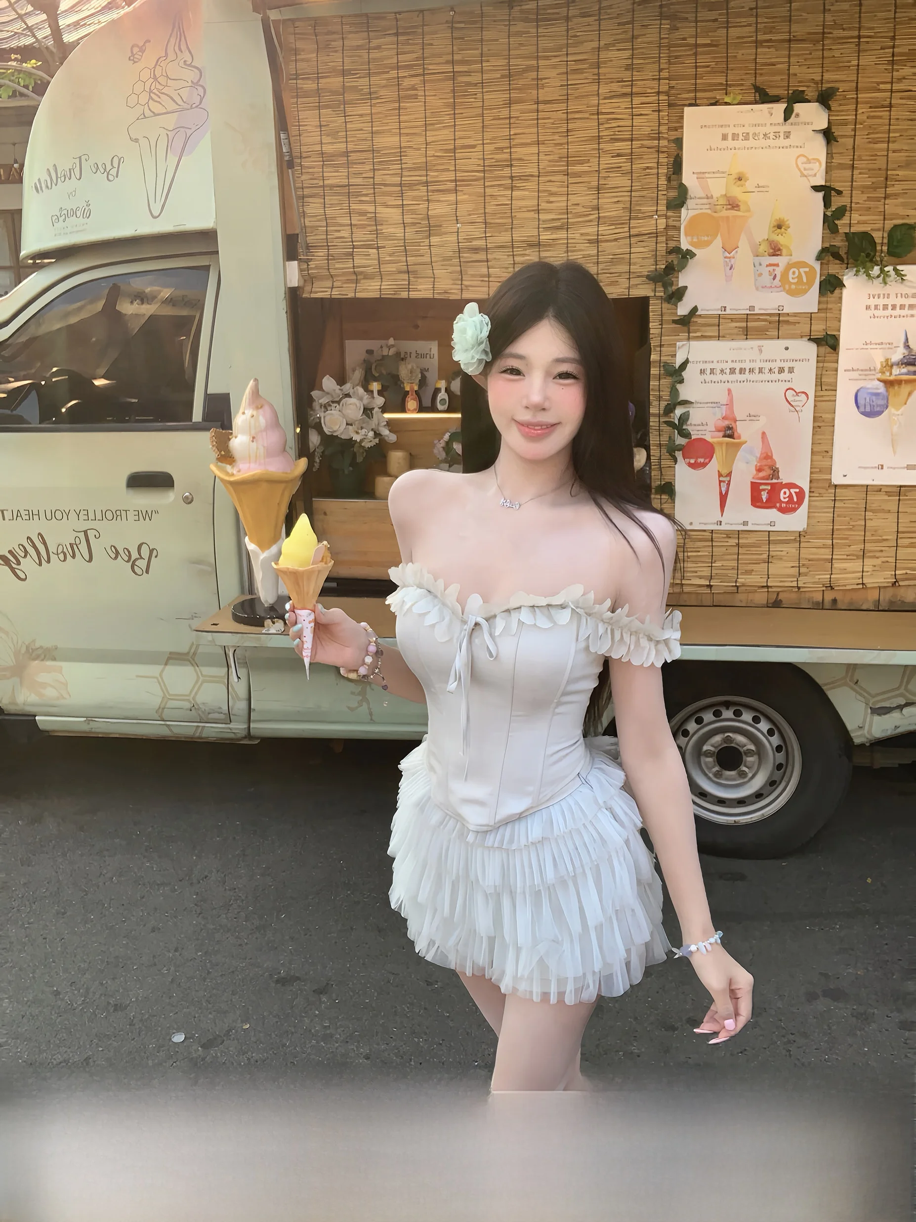 

Модный комплект из двух предметов Swan Mint Peach: утягивающий топ-жилет на молнии и брюки для молодых женщин, летний сезон