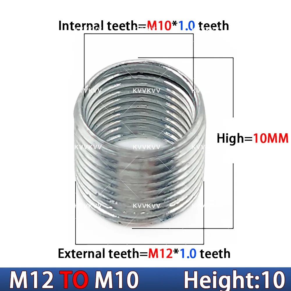 304 Stainless Steel Inside Outside Thread Adapter M4 M6 M8 M10 M12 M14 M16 Screw Sheath Thread Insert Sleeve Conversion Nuts