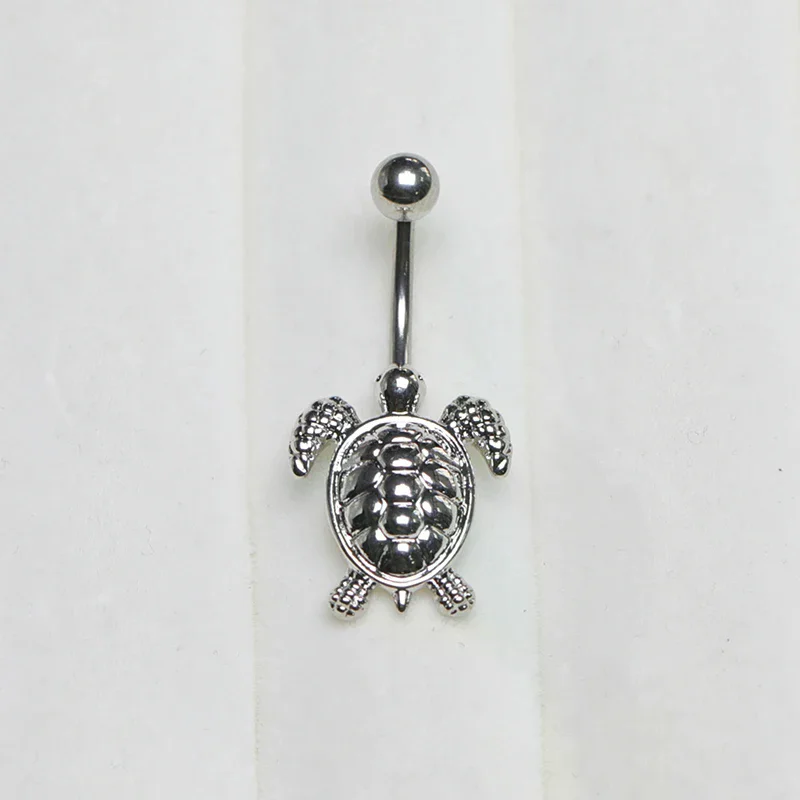 Retro Sea Turtles Belly Button Nail Rings Stainless Steel Anti Allergy For Women Belly Piercing Jewelry Gift