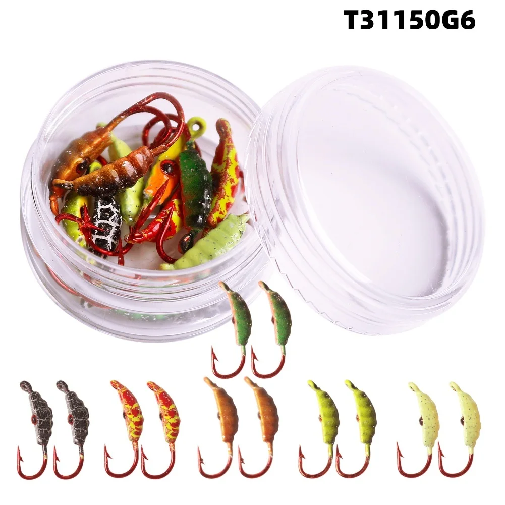 

For Ice Fishing/Lure Fishing 1.75g Silkworm Pupa Jig Head - 6 Colors Fishing Ice Fishing Lure Metal 6 Color Options