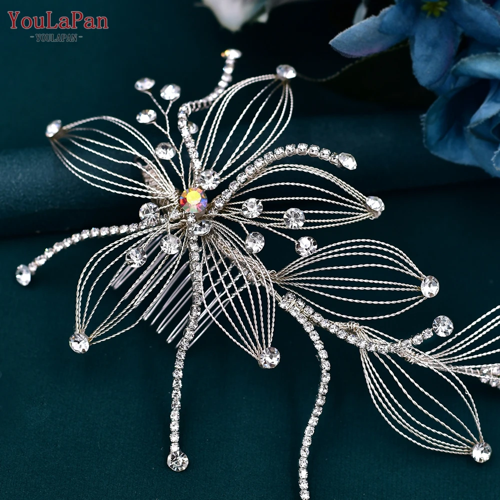 YouLaPan Woman Hair Comb Bridal Hairpin Handmade Wedding Hair Accessories Party Bride Bridesmaid Hair Clip Girls Headgear HP560