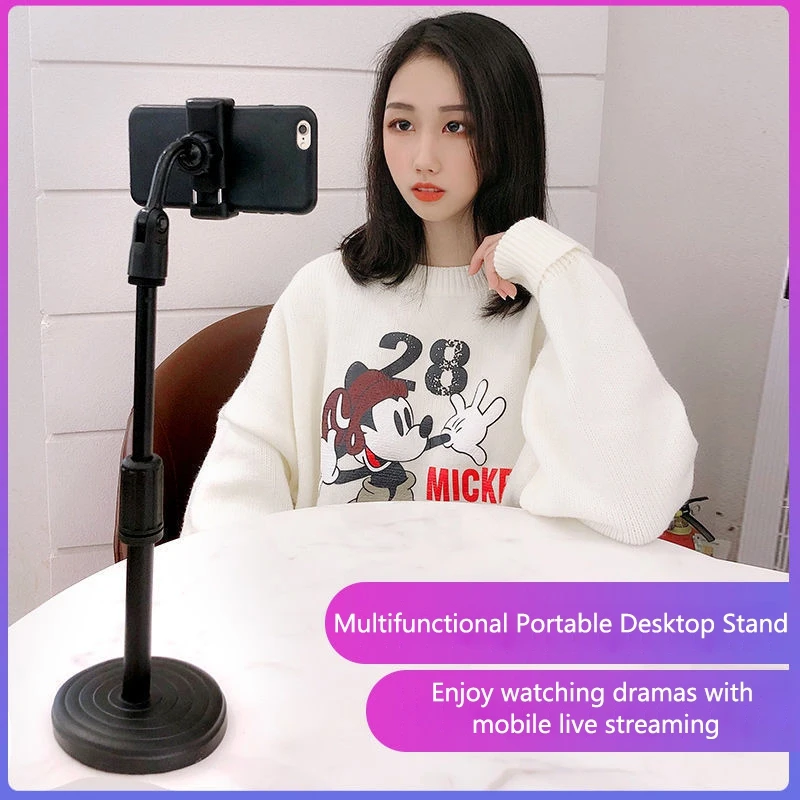 

Portable Mobile Phone Bracket Live Broadcast Bracket Adjustable Height Mobile Phone Telescopic Portable Bracket Live New