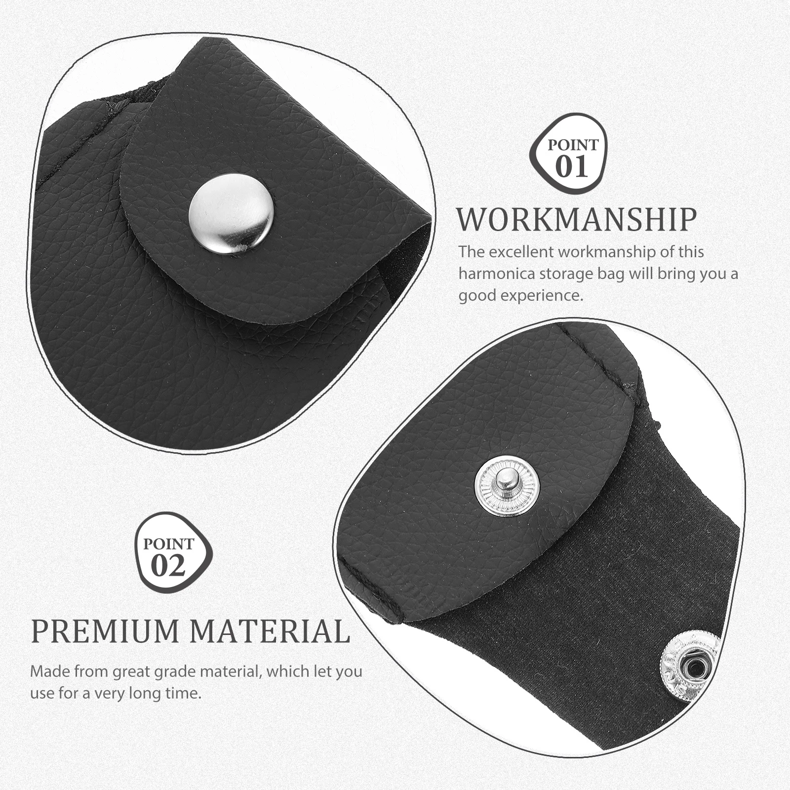 

2Pcs Portable Harmonica Case Imitation Durable Protective Storage Sleeve Holder Carrying Pouch Harmonica Case