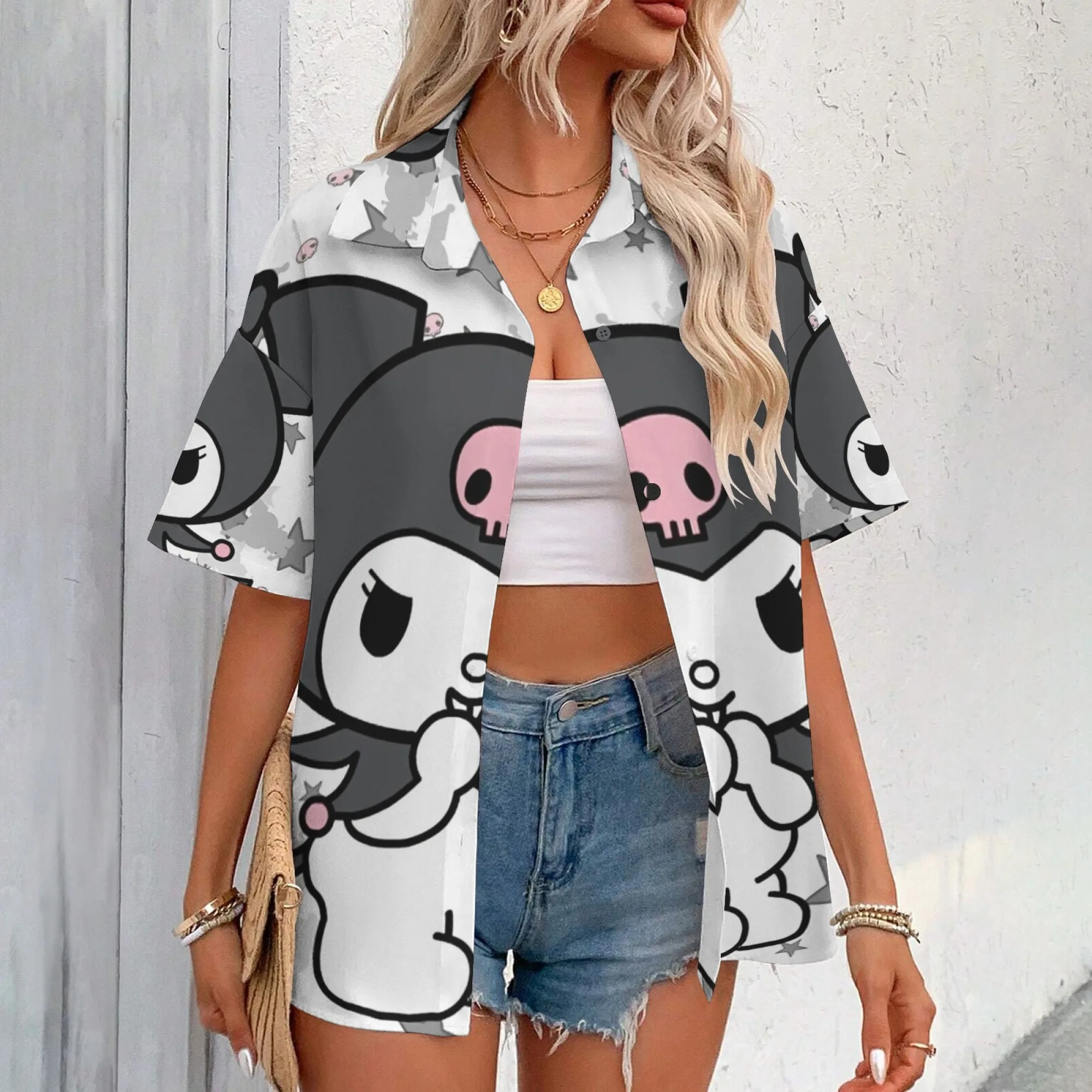

Kuromi Shirt Girls Korean Reviews Many Clothes Kuromi Shirt Plus Size Woman Clothing Top Women Oversized T-shirt Y2k Women's Man