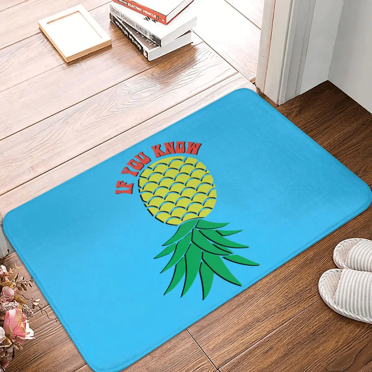 Pineapple Swinger Front Door Mat Anti-Slip Indoor Quick Dry Doormat Floor Bathroom Entrance Rug Carpet