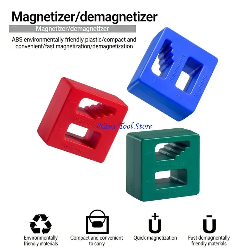 31GJ 3Pcs Double Function Screwdriver Magnetizer Demagnetizer Tool For DIY And Professional Quick Magnetization