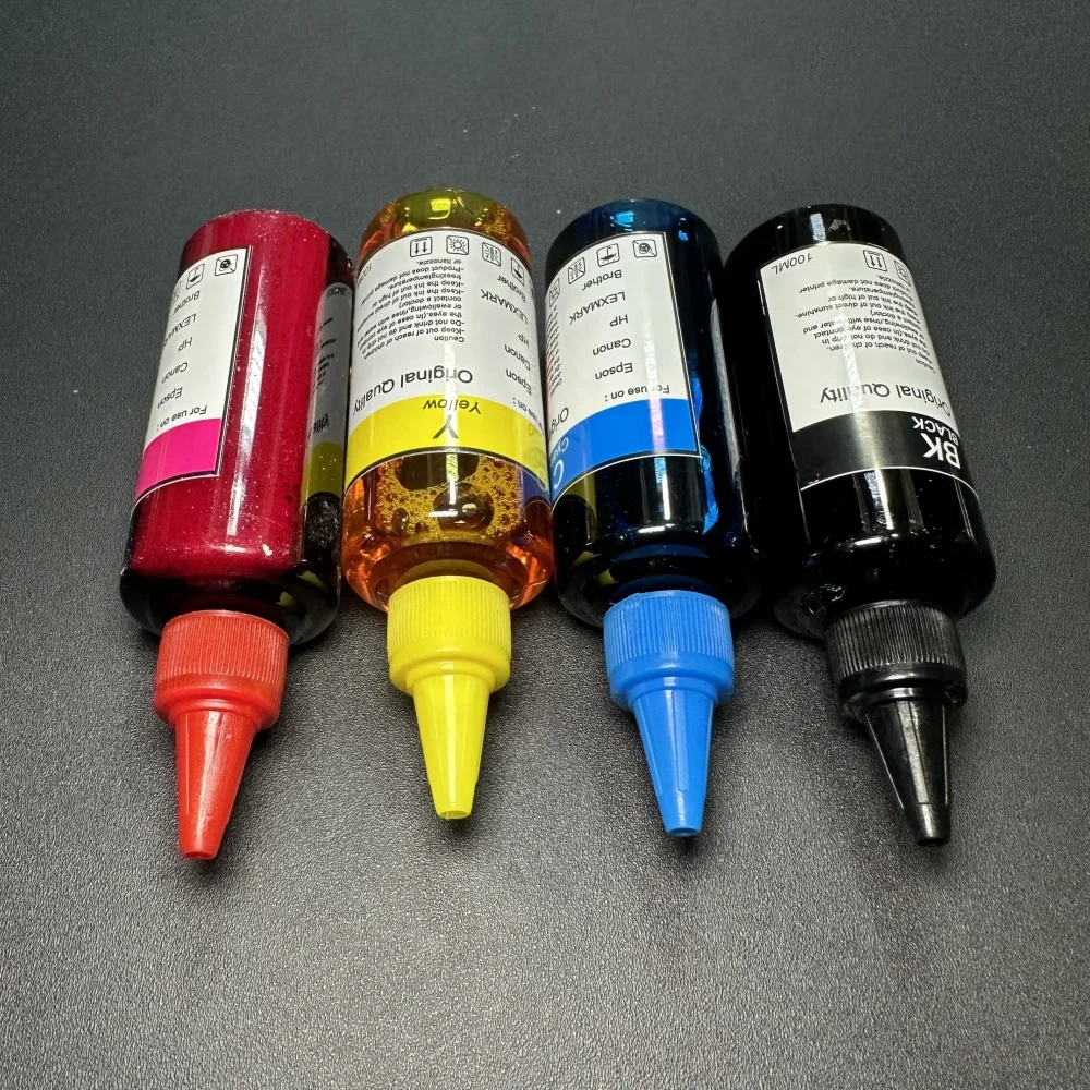 

100ml Refill Ink Kit for Canon HP Epson Brother Lexmark DELL Inkjet Printer CISS ink Cartridge Dye Ink 4 Colors dropshipping
