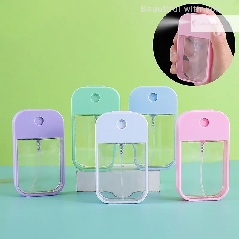 45ml Refillable Mini Card Spray Bottle Hand Sanitizer Alcohol Bottles Perfume Bottle Travel Press Portable Sub-bottling Cosmetic