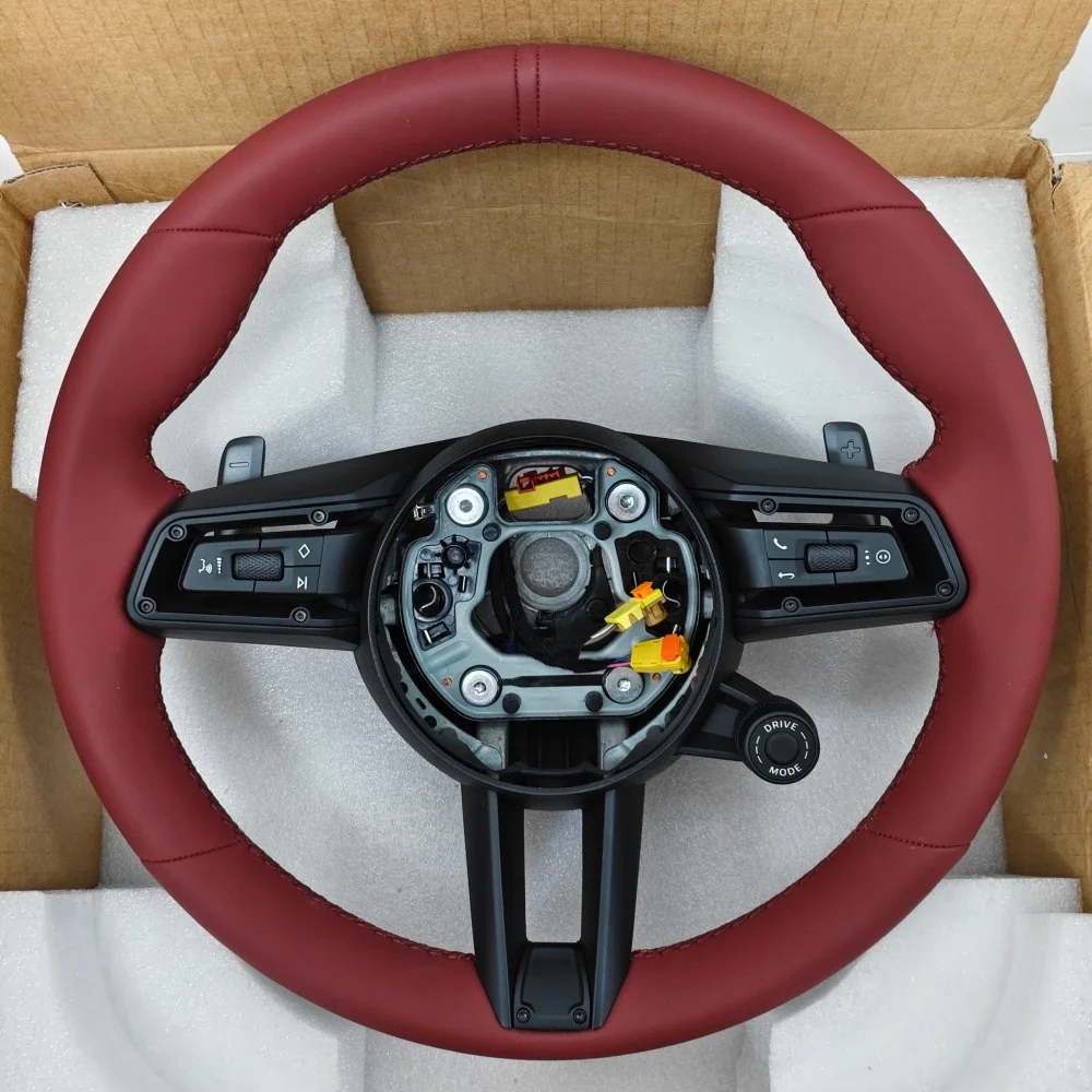 Fashion Red Leather Steering Wheel for Panamera Macan Cayenne 911 970 987 958 887 957 GT4