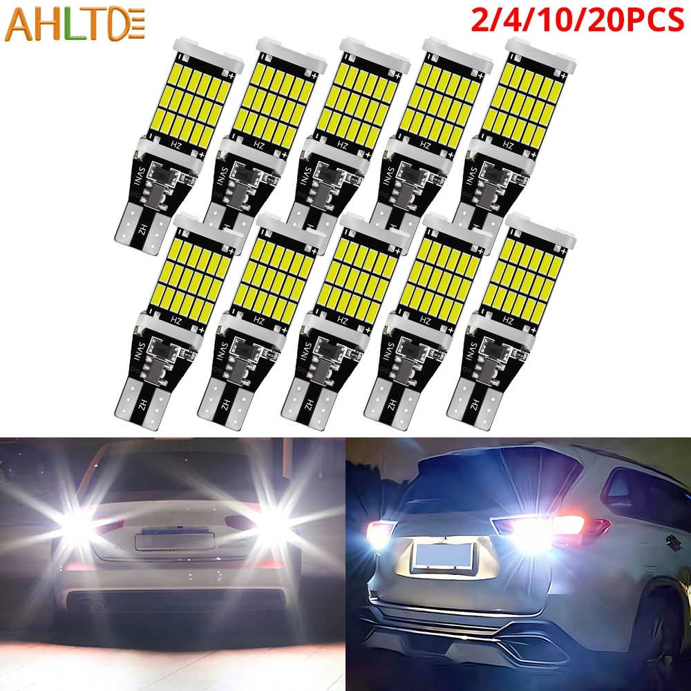 

2/4/10/20PC T15 1156 1157 Car Turn Signal License Plate Reverse Lamp Canbus 4014 45SMD Auto Brake LED Fog Light White Waterproof