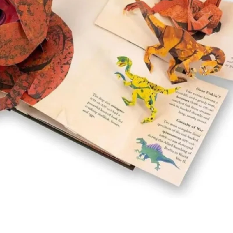 3D Encyclopedia Prehistorica Dinosaurs Folding Pop-Up Interest Dinosaur Picture Book Science Popularization Children's Gifts