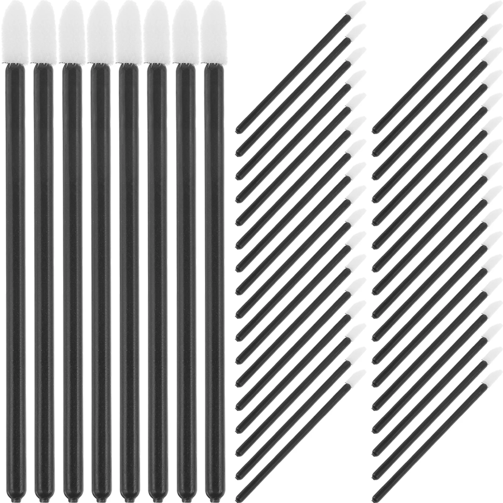 แปรงทาปากแบบใช้แล้วทิ้ง 50 ชิ้น อุปกรณ์แต่งหน้า แปรงทาลิปสติกแบบขนกำมะหยี่ สำหรับลิปกลอส อุปกรณ์เสริมความงามสำหรับร้านเสริมสวย แปรงทาปากแบบใช้แล้วทิ้ง