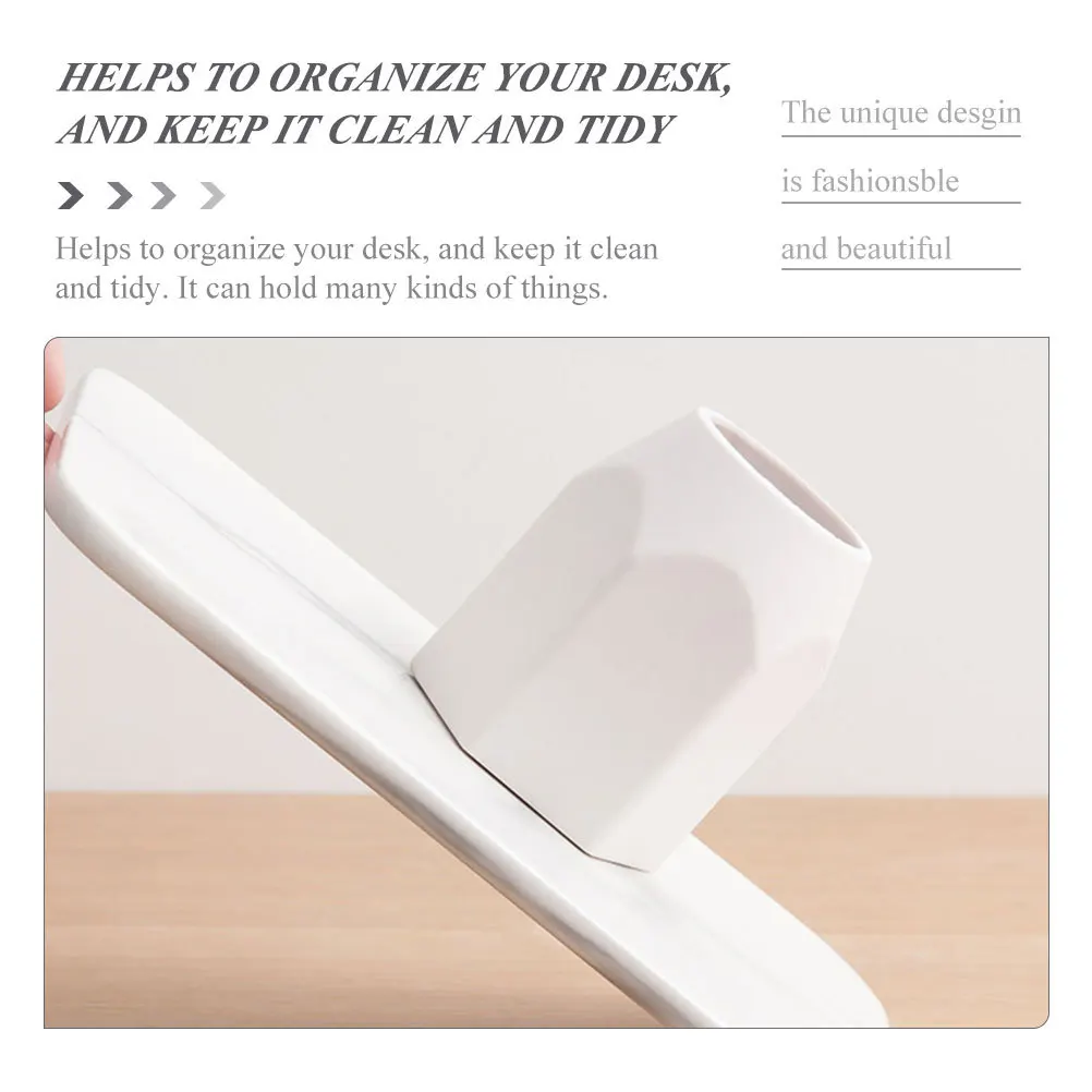 

Pen Storage Box Desk Holder Desktop Organizer Cup Stationery Pencil for Holders