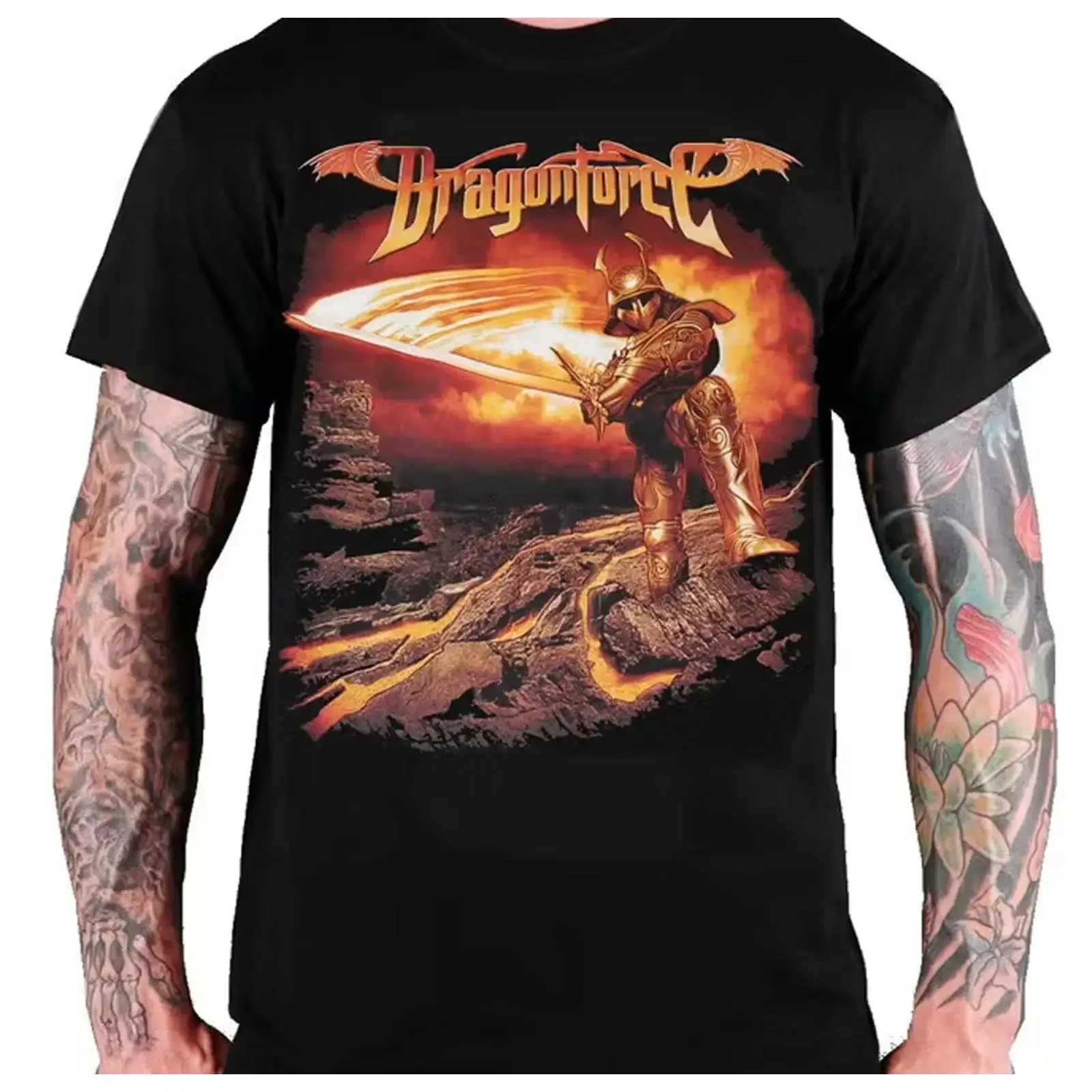T shirt album DragonForce vintage cotone nero unisex tutte le taglie S 5Xl XA227 vintage Washed homme fashion streetwear