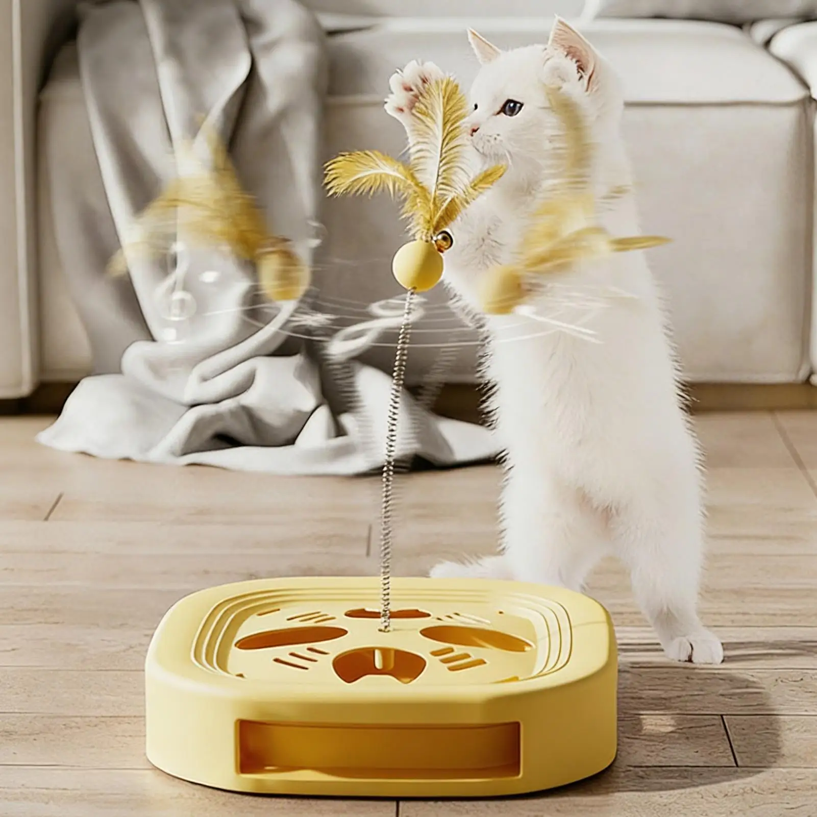 

Игрушки для обогащения кошек, самостоятельная игра с тизерной палочкой, стимулирующие игрушки для кошек, игры-головоломки для котенка, упражнения в помещении, тренировка, умство