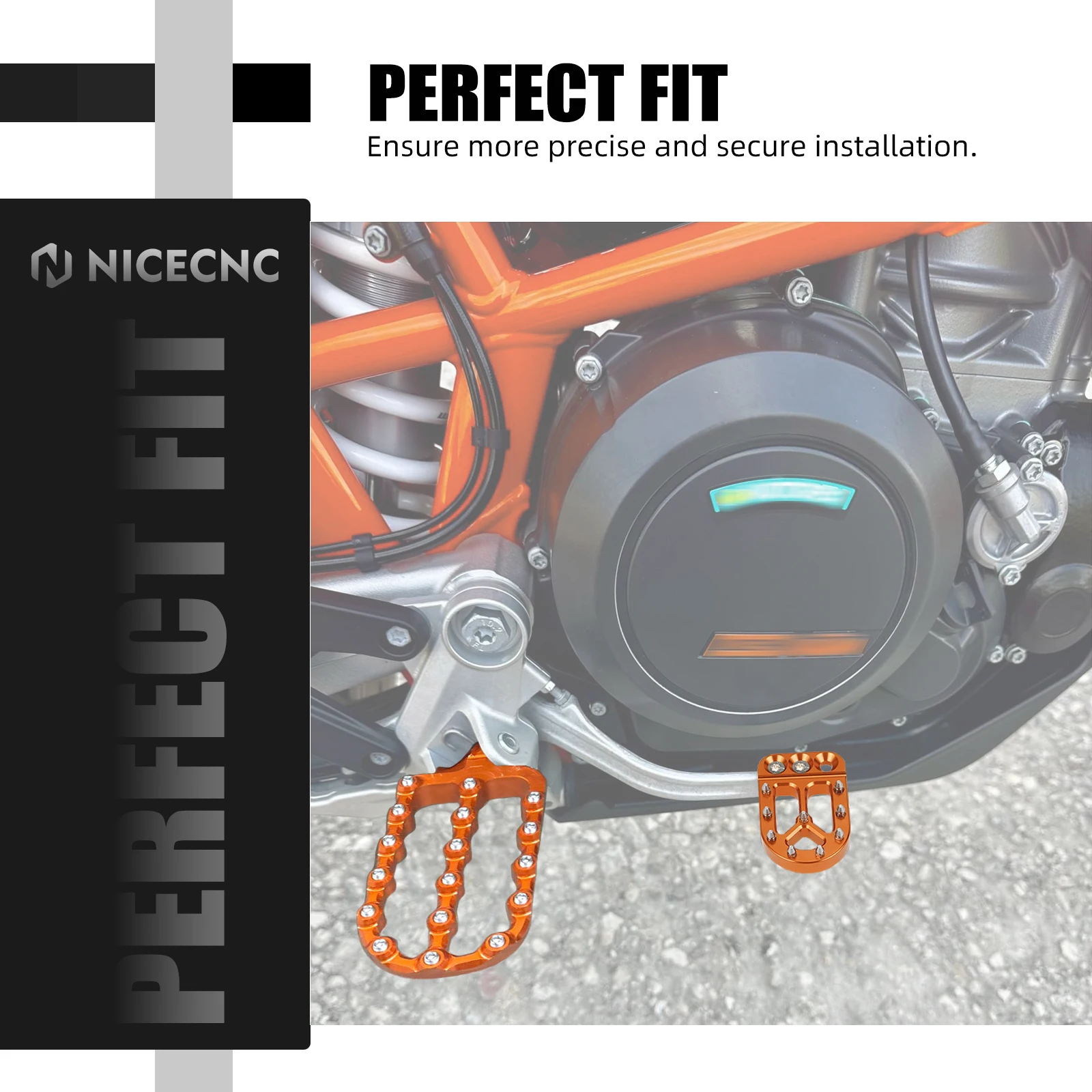 For 2019-2025 KTM 690 SMC R Foot Brake Pedal Lever Tip Extension/Motorcycle Footpeg Large Footrests for KTM 690 Enduro R 08-2025