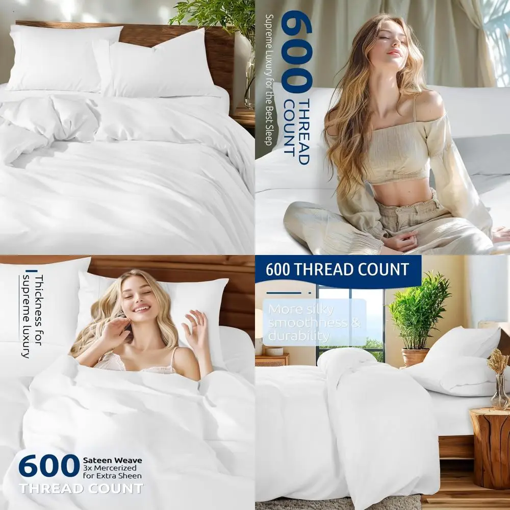 

Роскошный пододеяльник размера «king-size» из 100% хлопка — пододеяльник из египетского хлопка с застежкой-молнией на 600 ниток