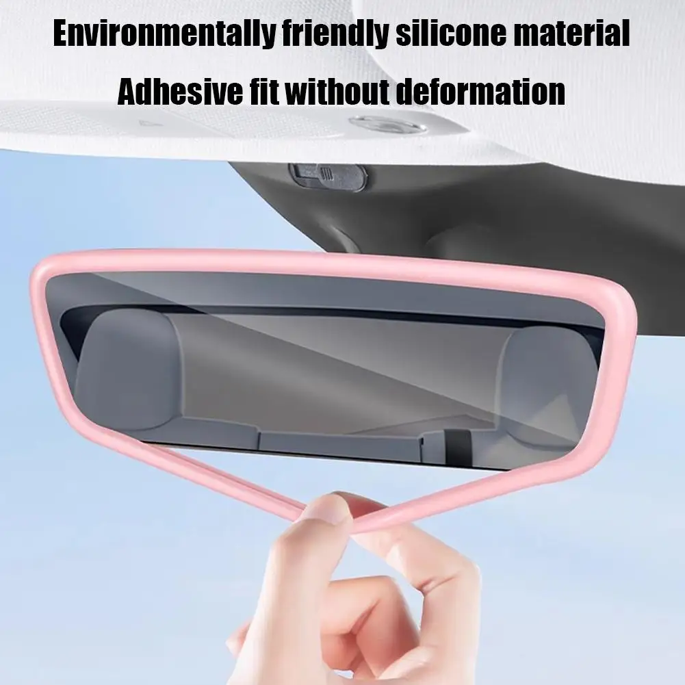 

For Tesla Model Y Rear View Mirror Protector Frame Silicone Rearview Mirror Cover Sleeve For Tesla Model Y/s Decoration Acc Z3s5