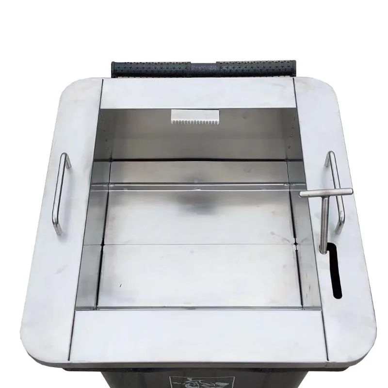 120L new garbage sorter food waste bag breaker sorting bucket bracket table stainless steel recyclable