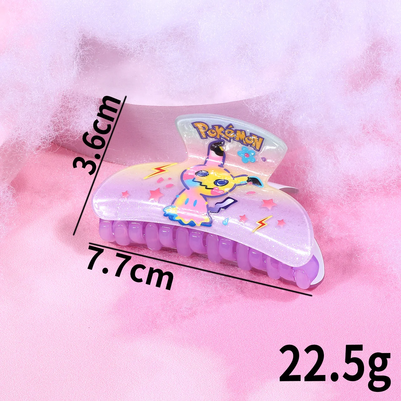 Spinka do włosów w stylu Pokemon, urocze i słodkie akcesoria do włosów, codzienna, praktyczna, kolorowa ozdoba do włosów do cosplayu.