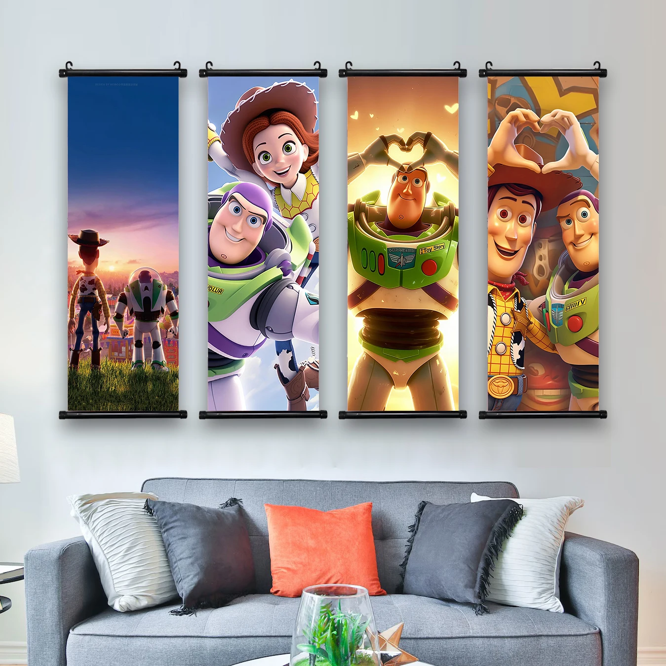 Toy Story Buzz Lightyear Disney Wallpaper Wall Artwork Canvas Painting Print Home Decoration Woody Gift Hanging Scroll Poster