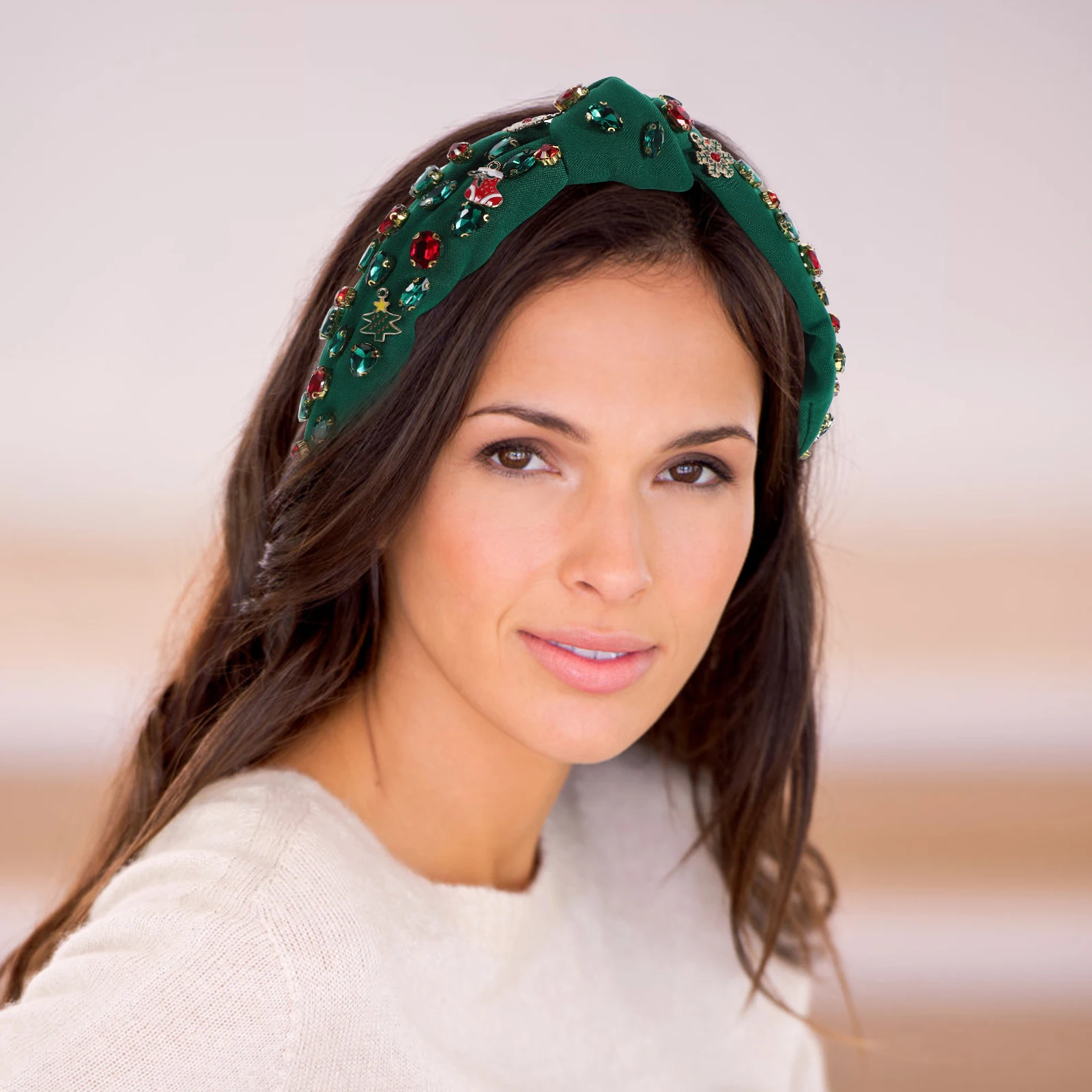 

Christmas Headb Tree Snowflake Middle Green Wide Headb s For Women Wide Headb s Women Fashion Comfort Lightweight