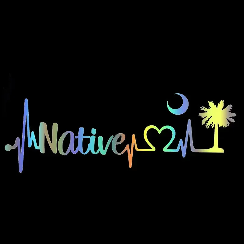 

Car Sticker Native Heartbeat Lifeline Waterproof Vinyl Decal Body Bumper Rear Window Waterproof Decorative Sticker