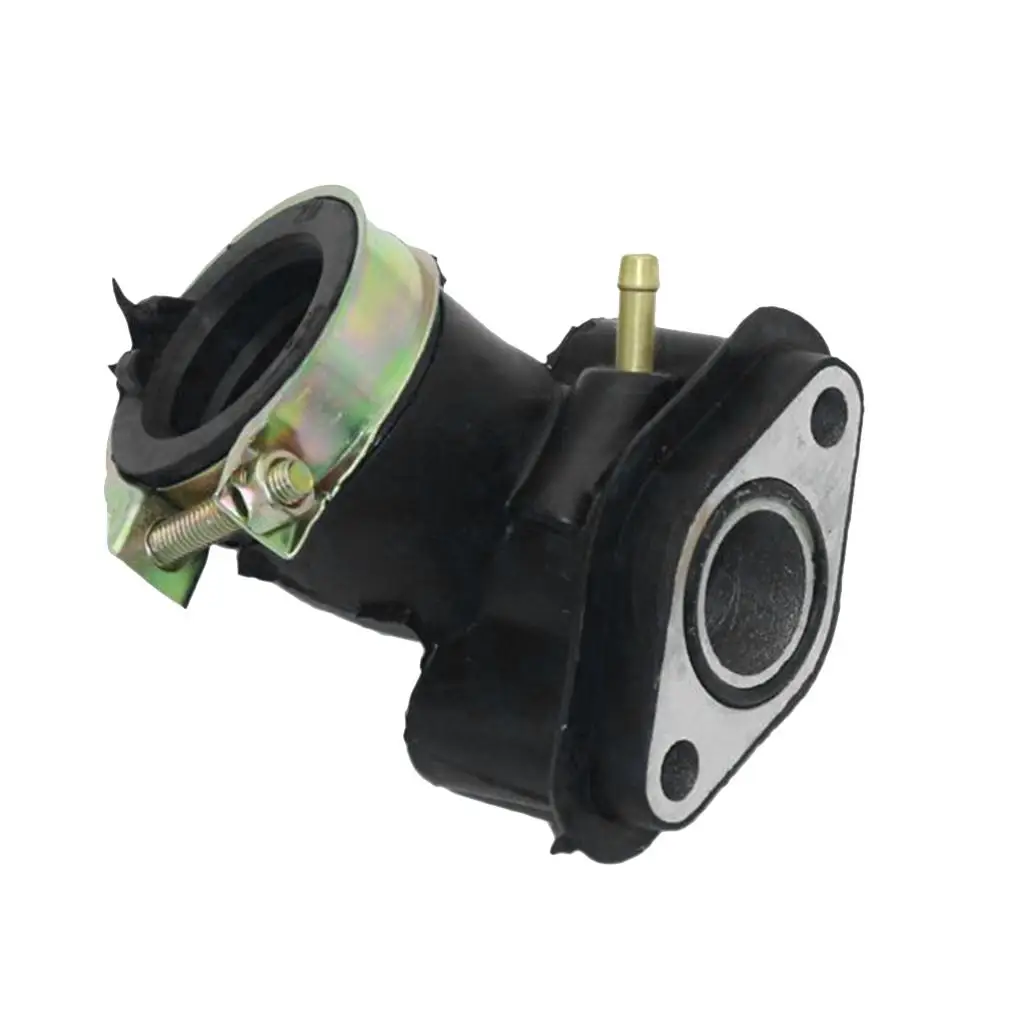 Rubber Intake Manifold Boot Carburetor Connector 90 Degree Bend Fit for QMB139 Moped Scooter 50cc