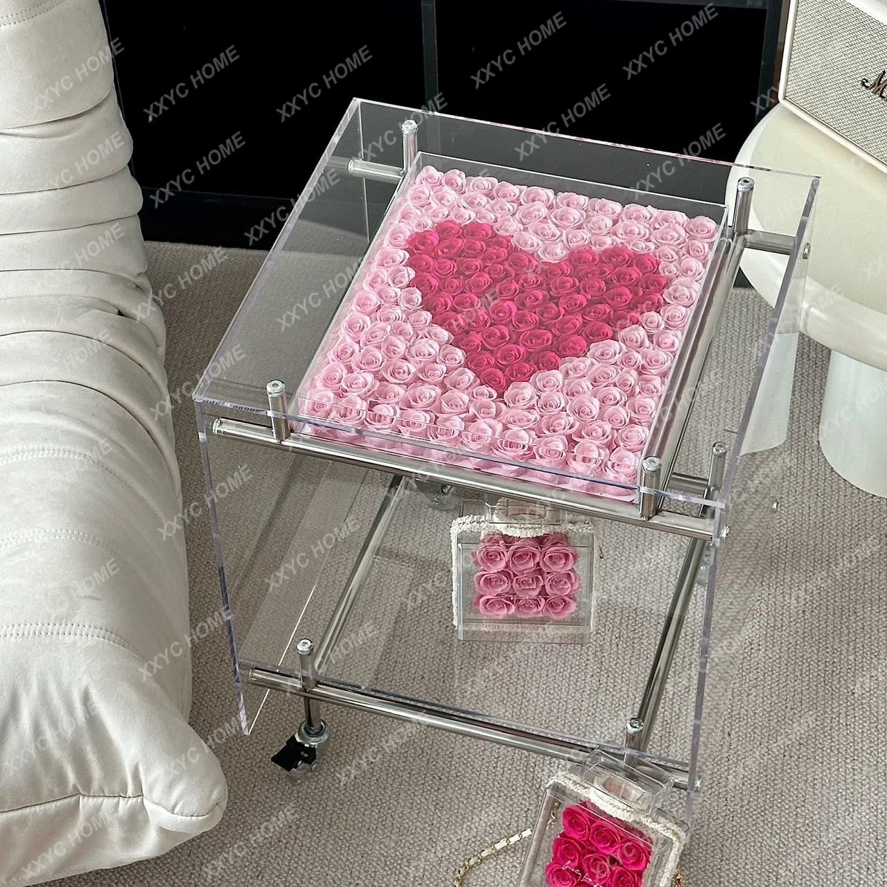 Light Luxury Creative Home Bedside Table Premium Transparent Acrylic Coffee Table