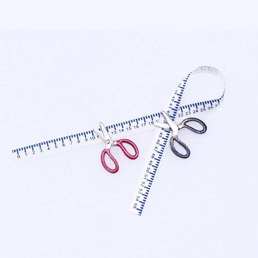 

Dollhouse Sewing Realistic Mini Decor Accessories Lovely Miniature Model Wear Polyester Children Toy Scissors