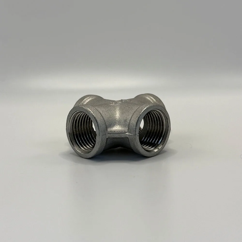 BSP 304 Stainless Steel Female Thread Four-way fitting Connector Pipe Connector Fitting 1/4