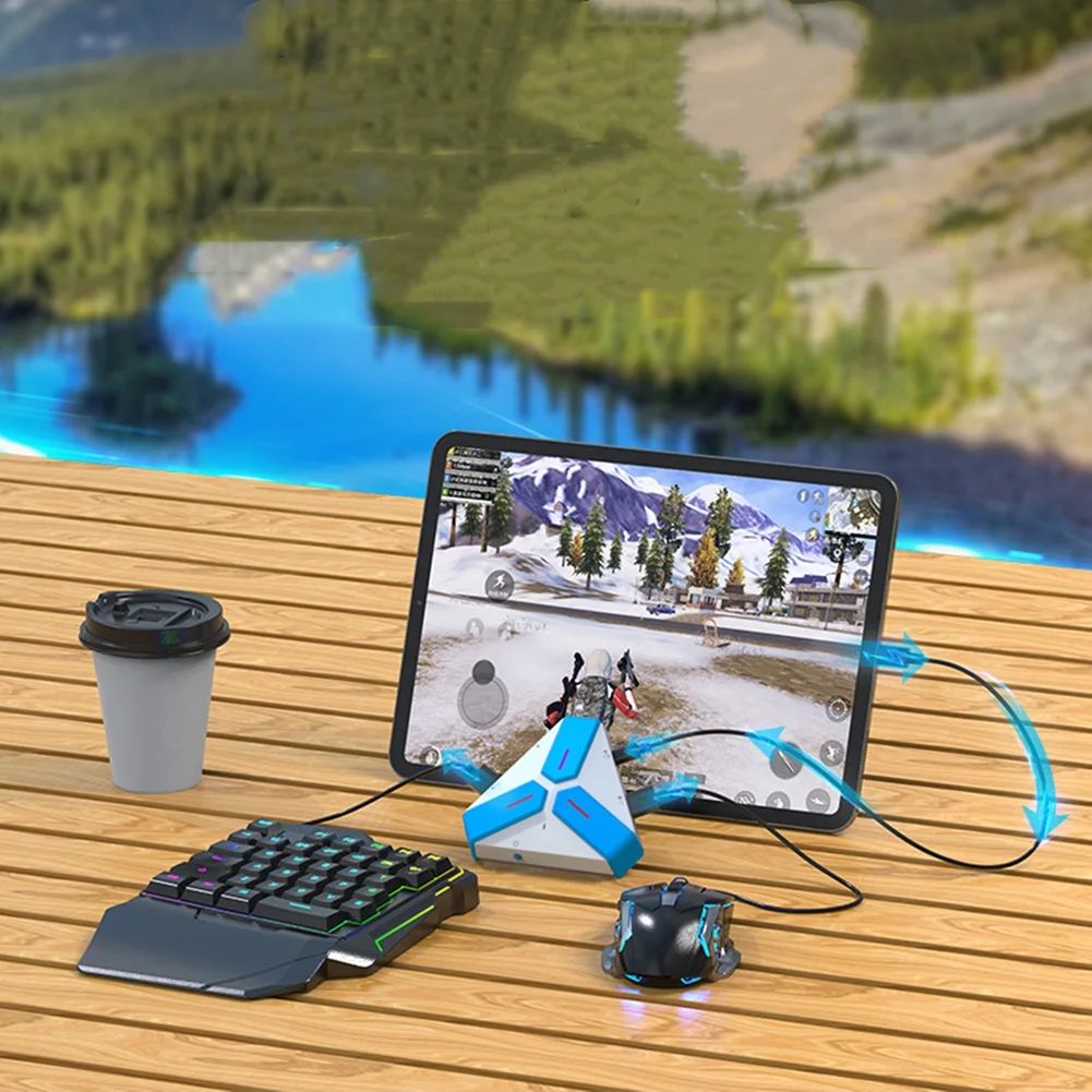 

GW-Keyboard Mouse Converter For Keyboard Mouse Game Handle USB Type-C Interface Bluetooth 5.0 Android IOS Adapter PUBG