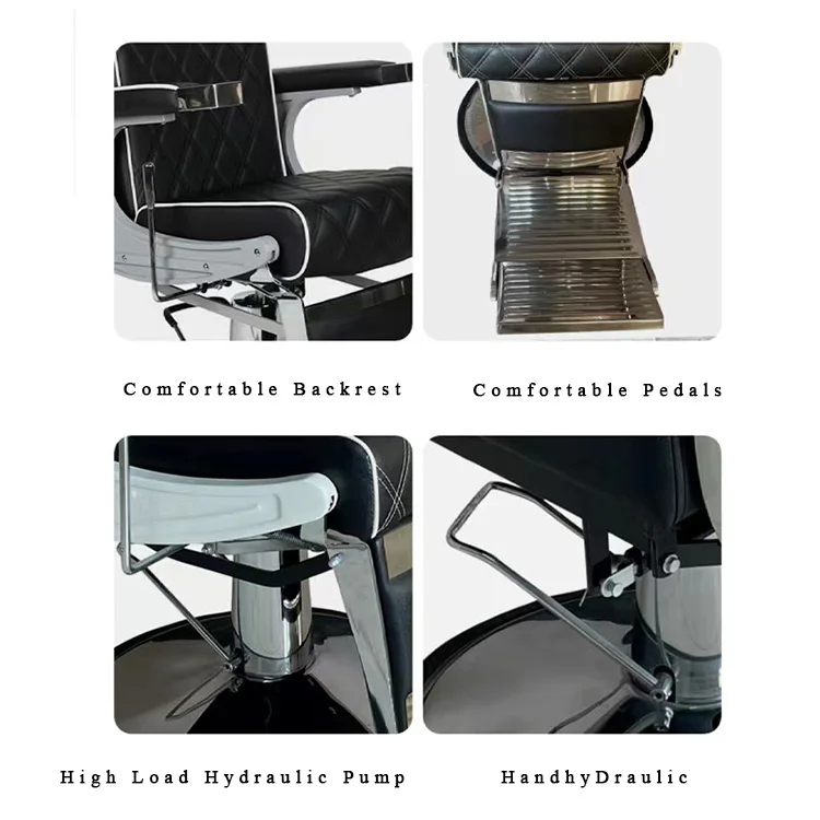 wholesale high class foot pump recline Hairdressing message salon chair leather men barber chair