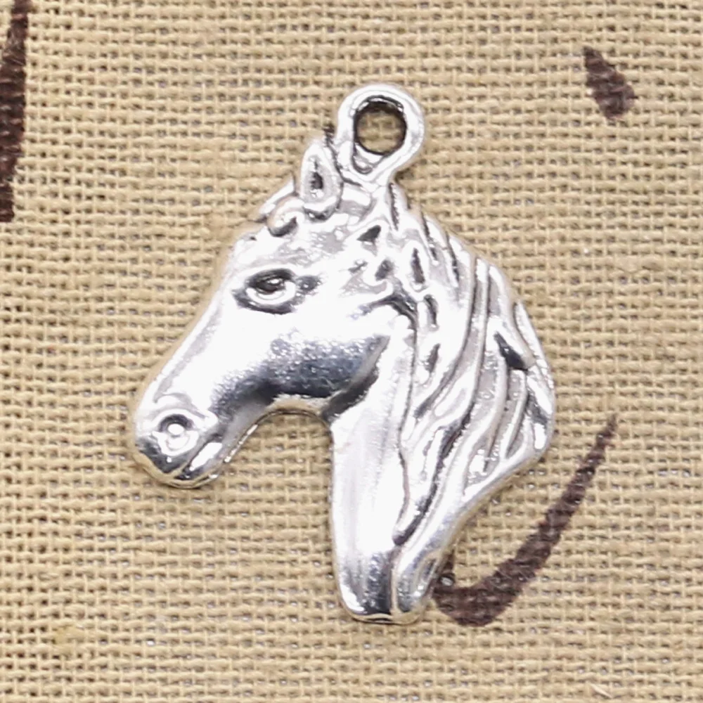 15pcs Charms Steed Horse Head 29x25mm Handmade Pendant Making fit,Vintage TibetanBronze,DIY For Bracelet Necklace