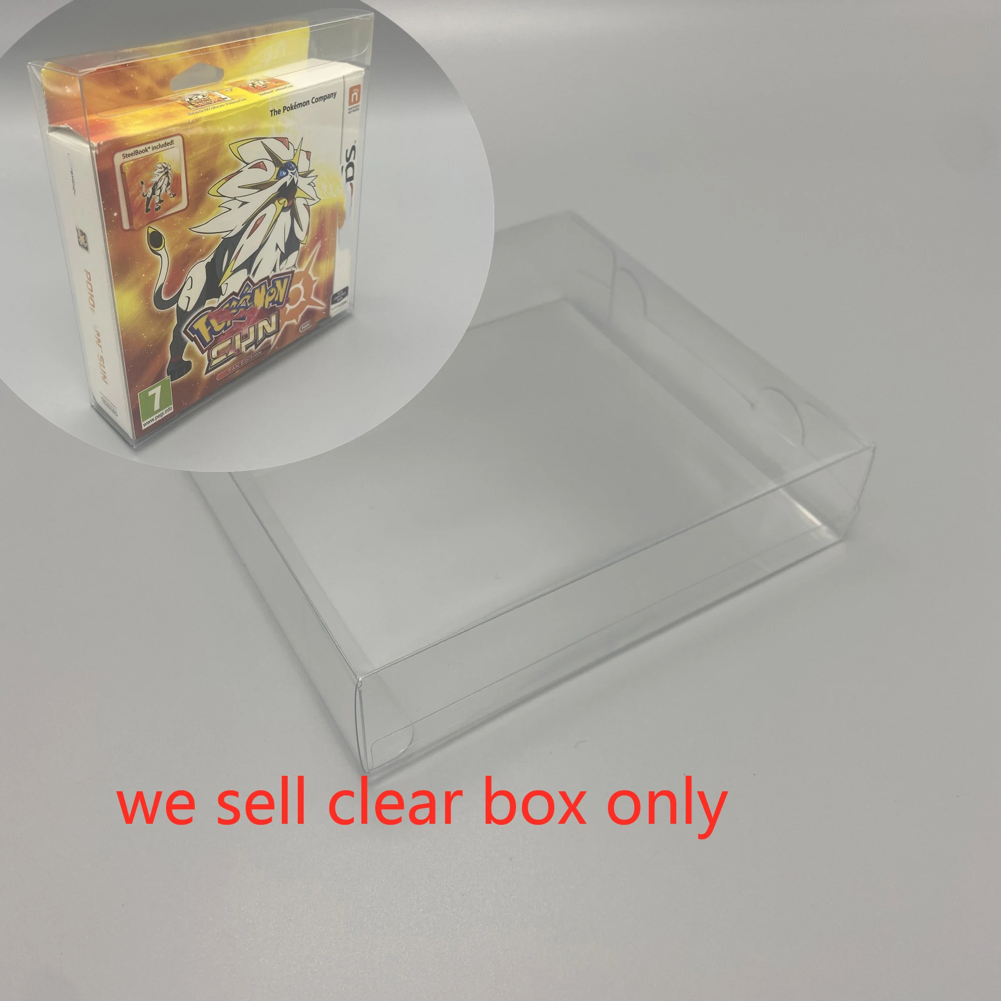 

10PCS Clear box cover For 3DS limited edition plastic Game display storage box Protector Case