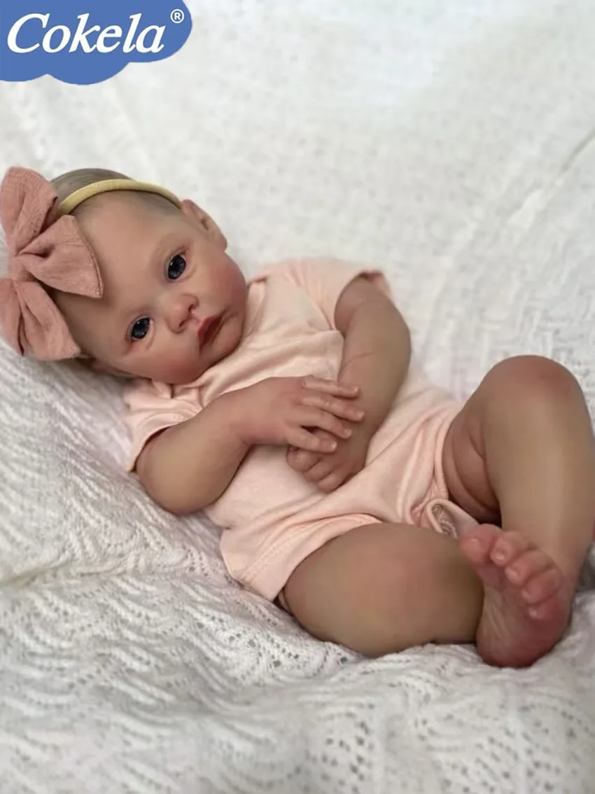 

Cokela 48cm Realistic Silicone Newborn Reborn Baby Doll 19 inch Cute Vinyl Doll Real Soft Touch Kid Toy Doll Child Gifts