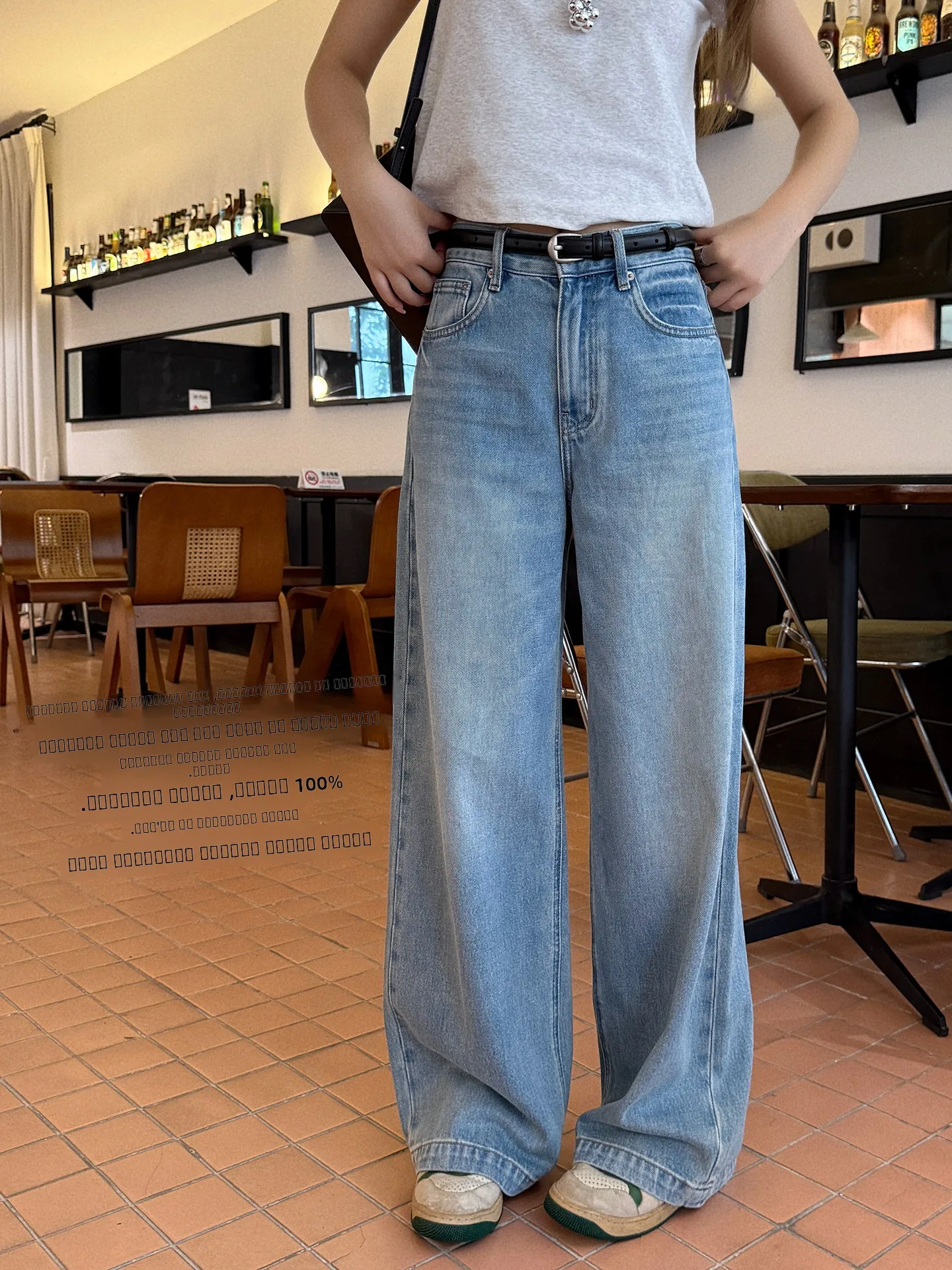 

Loose High Waist Straight Leg Jeans Women's New 2026 Wide Leg Pants Casual Wear All Seasons Denim Fabric Wear Resistant
