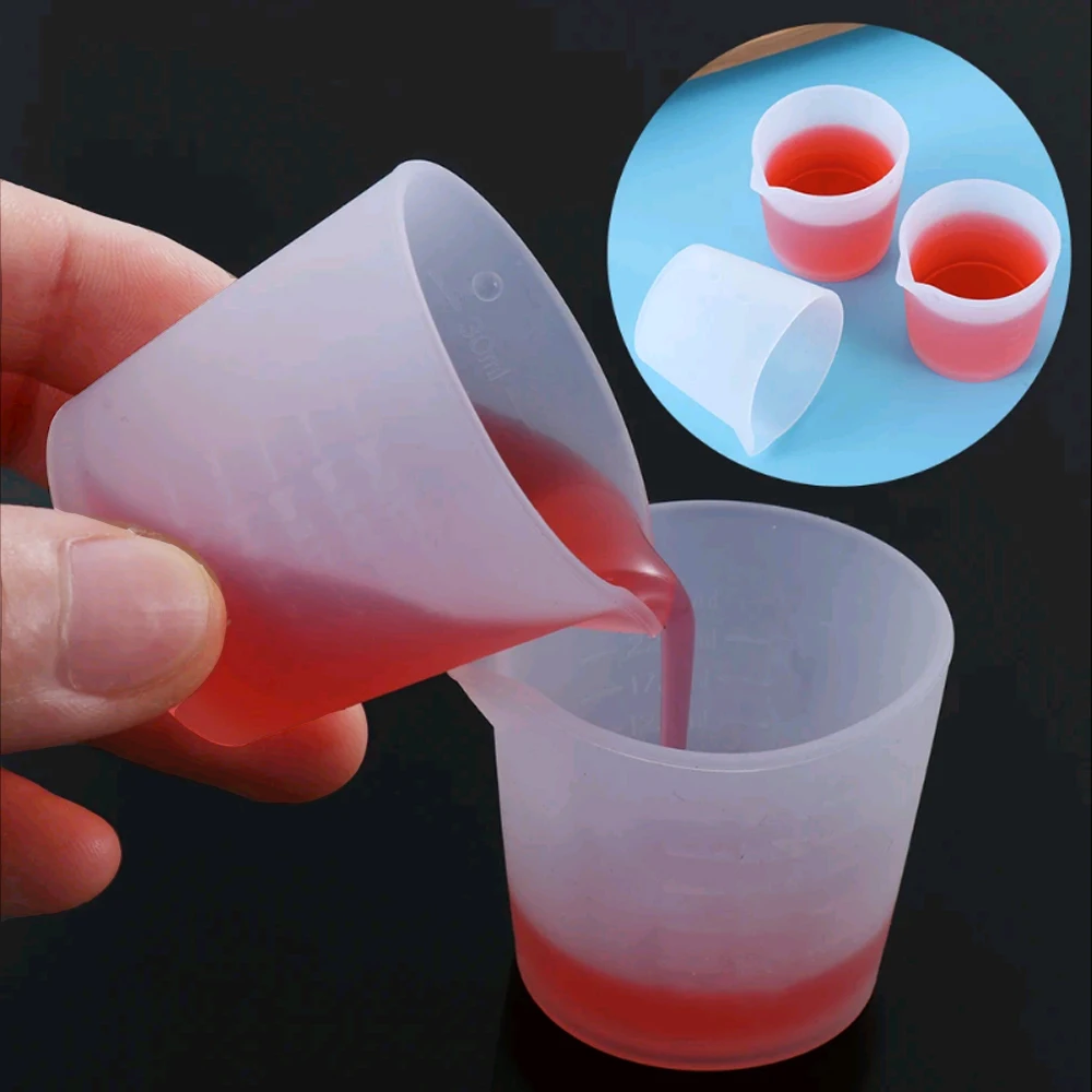 

1Pc 30ML Silicone Measuring Cup Handmade DIY Jewelry Making Tools Crystal Epoxy Resin Mixed Measure Accessories Gadgets