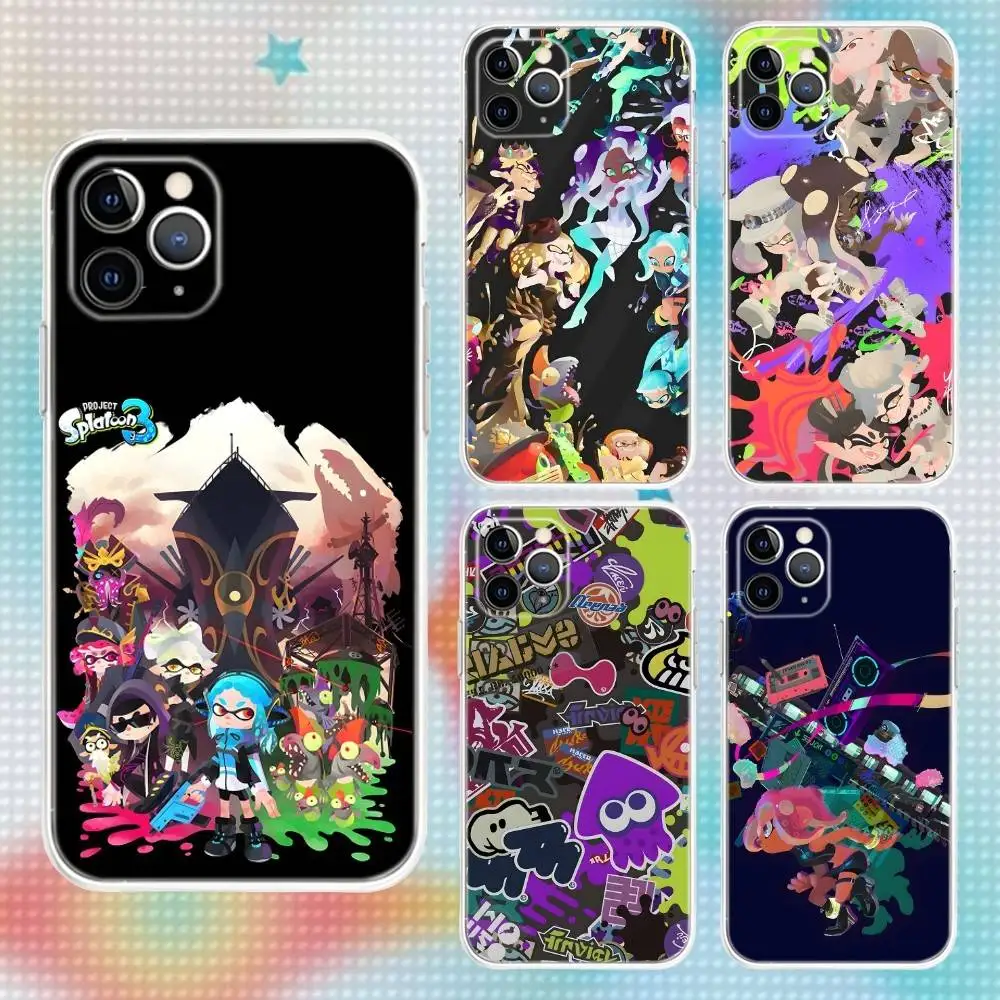 

Game S-SplatoonS For iPhone 17,16,15,14,13,12,11,Air,X,XR,Pro,Max,Plus Transparent Clear Cover