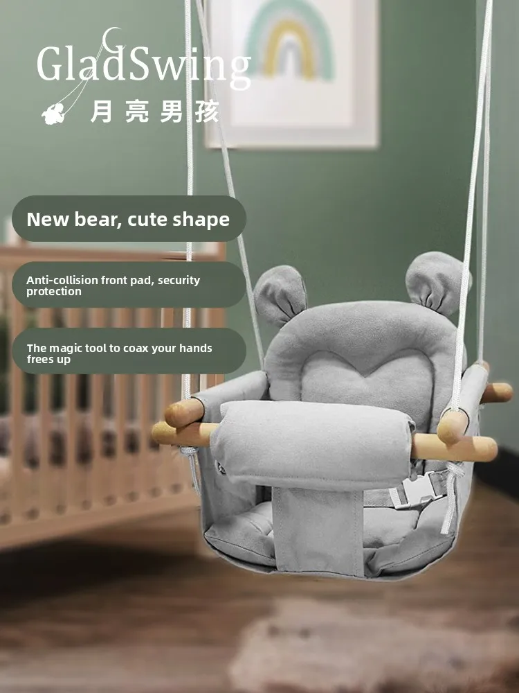 GladSwing Orso per interni Letto sospeso Sedia altalena in tela Giocattolo per bambini Altalena per orsi piccoli per bambini Lettino per bambini Attrezzatura da gioco