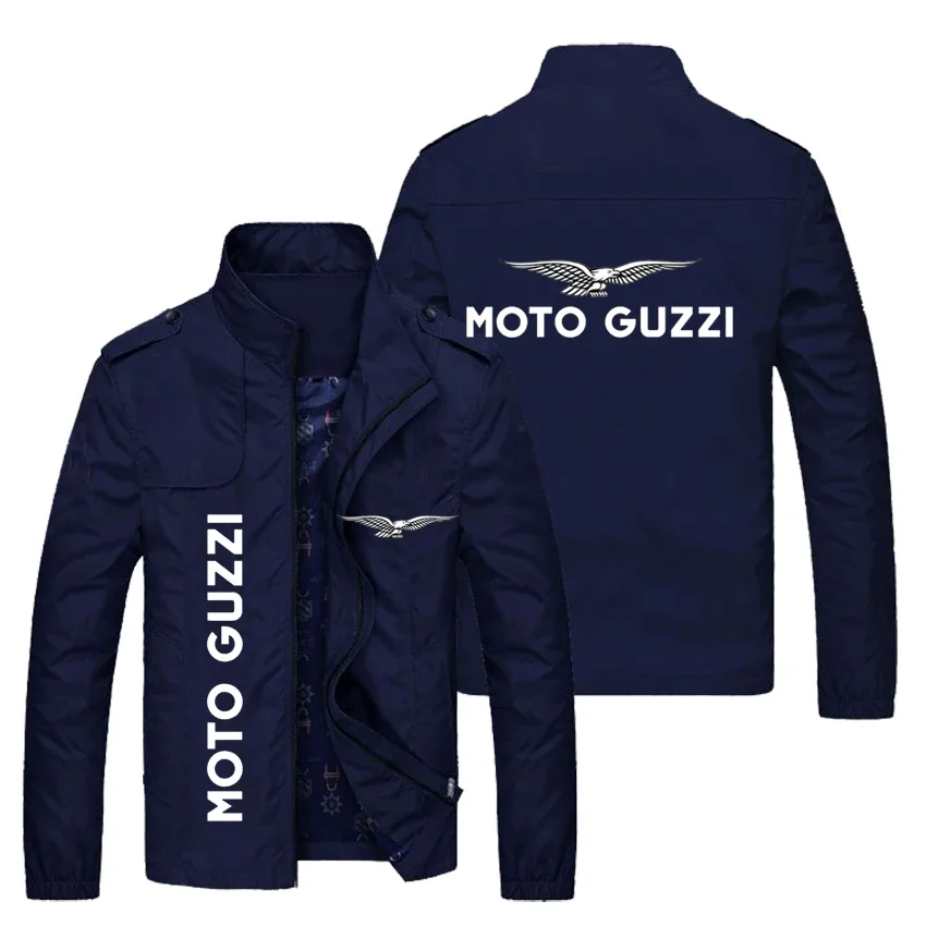 2023 baru musim semi musim gugur pria MOTO GUZZI LOGO jaket populer dicetak kasual modis longgar pengendara sepeda motor seragam bisbol Jalan Pria