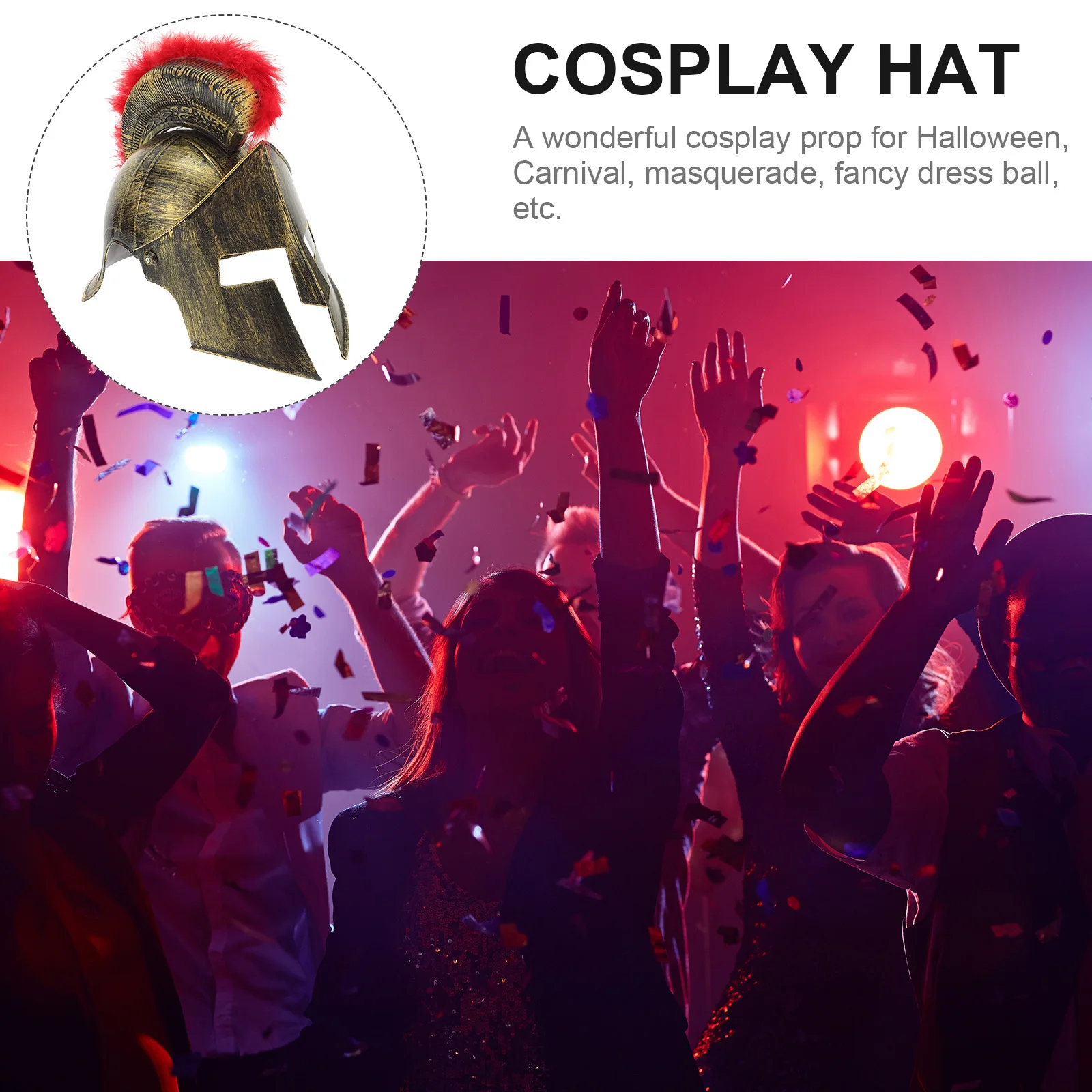 

1Pcs Warrior Roman Style Lightweight Costume Hat Masquerade Party Prop Holiday Festival Decor Cosplay Accessory